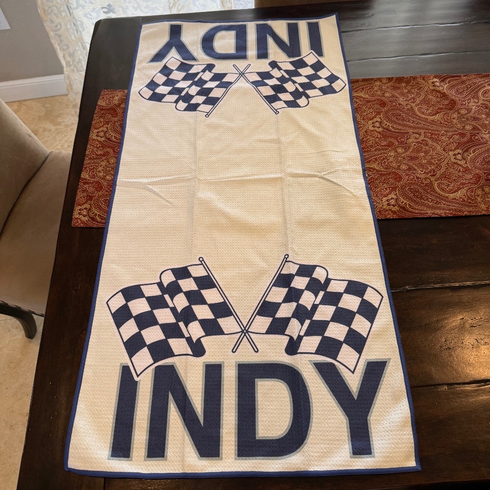 INDY 500 Waffle Microfiber Players Golf Towel